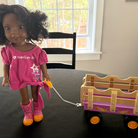 American Girl Other - American Girl Doll Welliewishers and Wagon